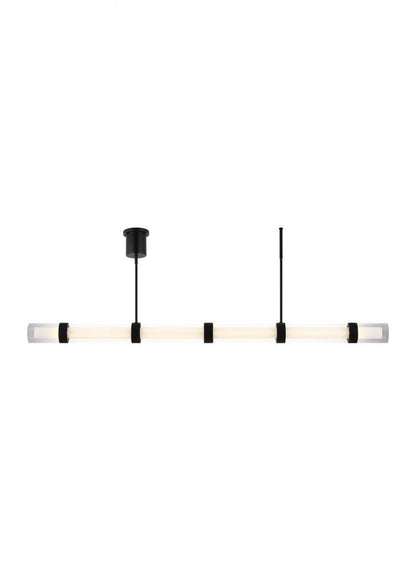 Visual Comfort Modern Wit Linear Chandelier Black