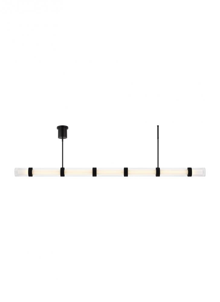 Visual Comfort Modern Wit Linear Chandelier Black