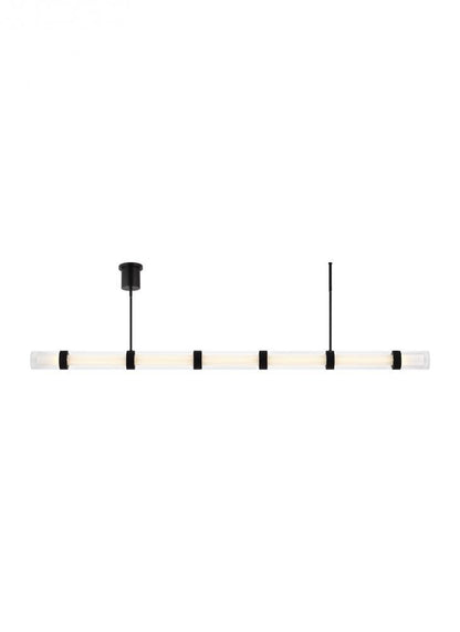 Visual Comfort Modern Wit Linear Chandelier Black