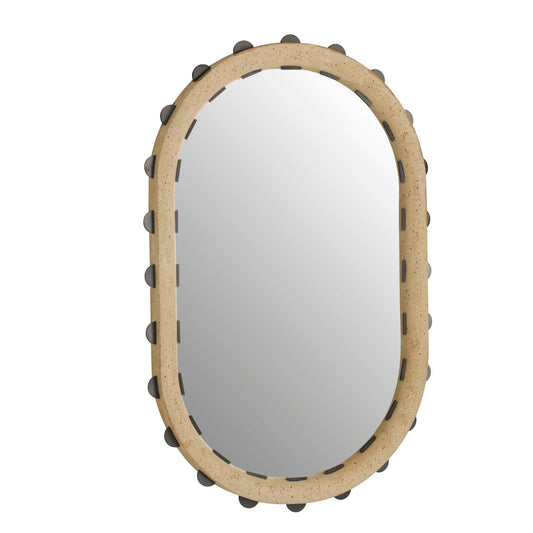 Arteriors Home Nicolai Mirror Faux Travertine