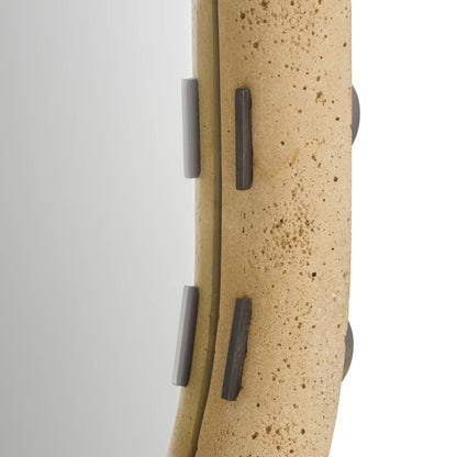 Arteriors Home Nicolai Mirror Faux Travertine