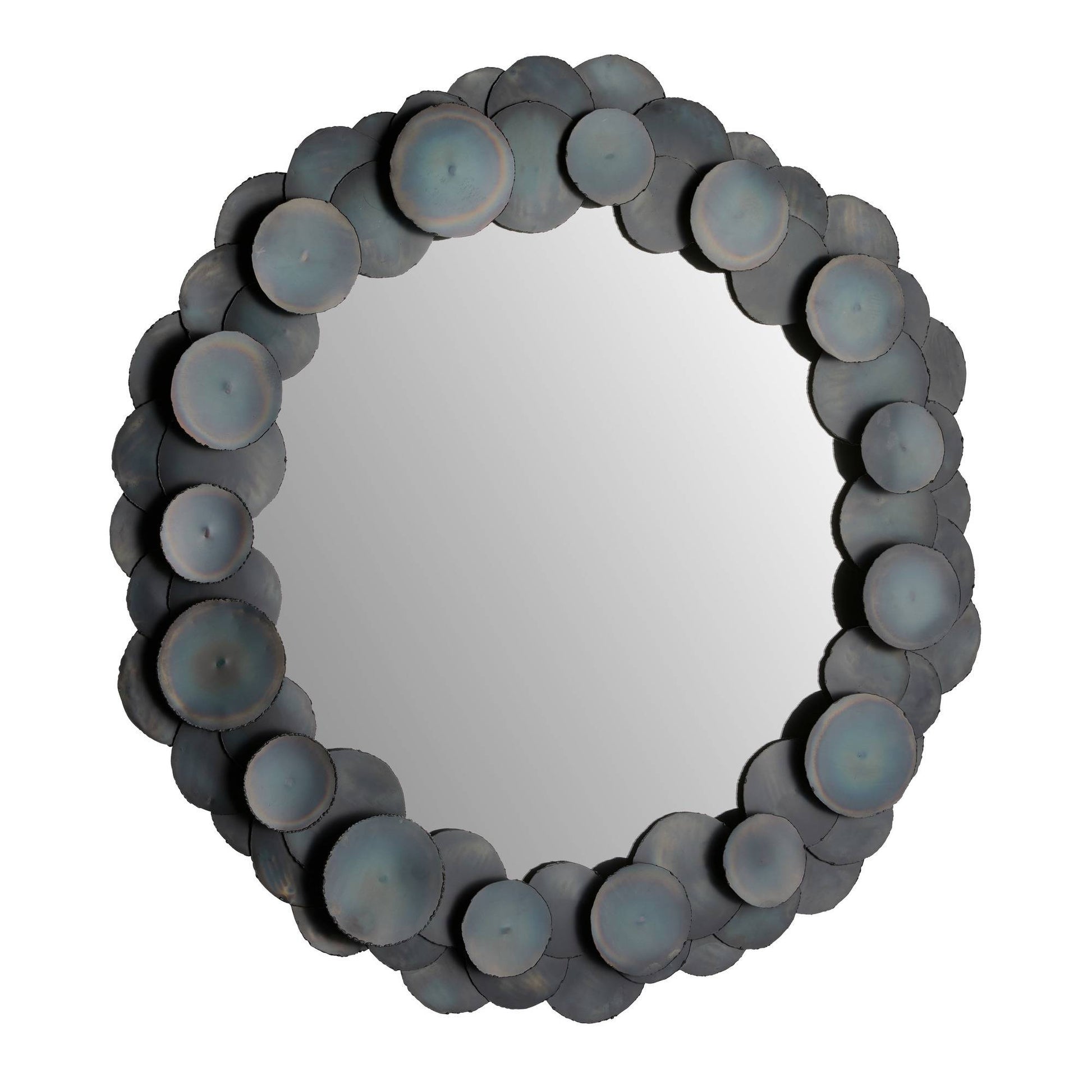 Arteriors Home Kensey Discs Large Mirror Burnt Iron