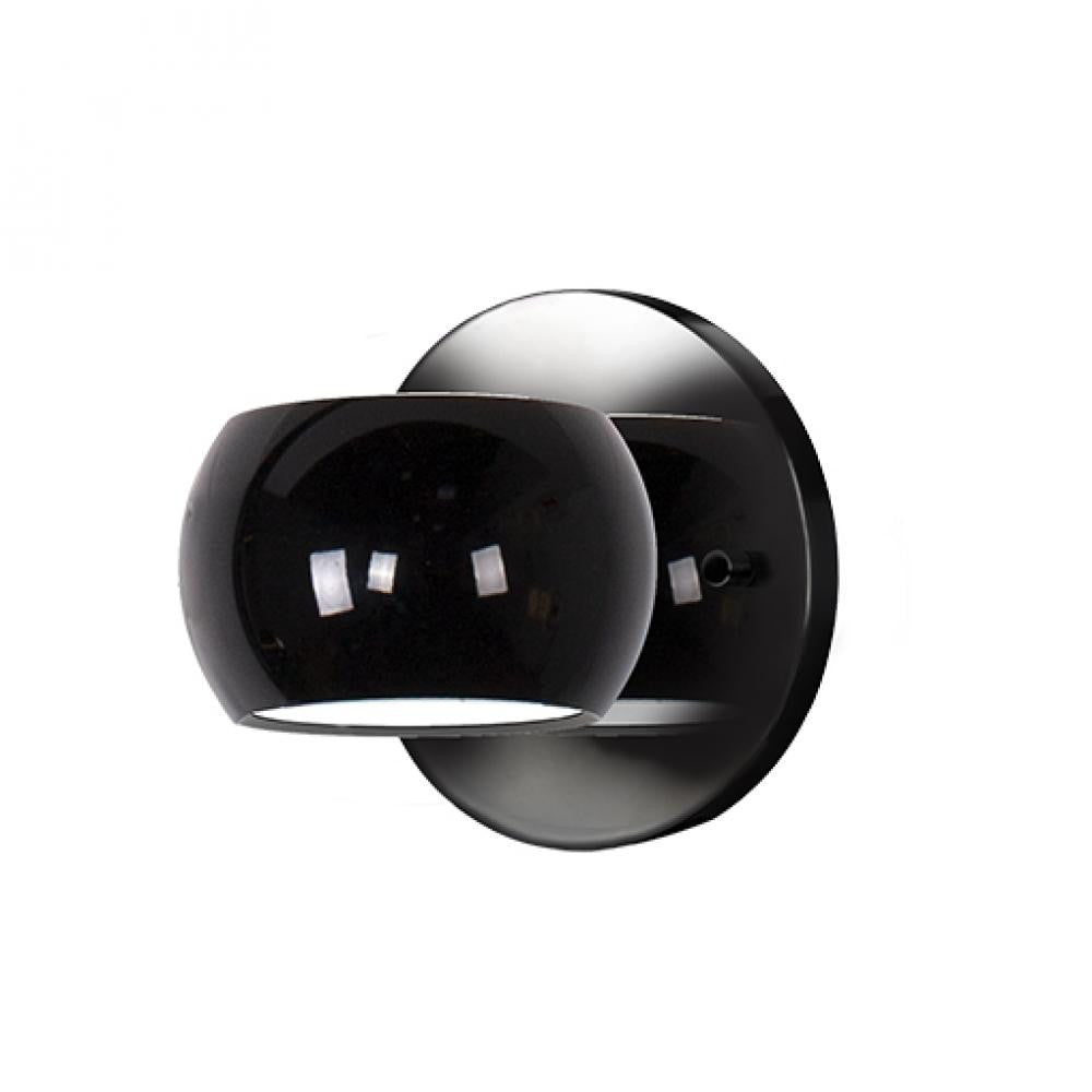 Kuzco Lighting Inc Flux 4-in LED Wall Sconce Gloss Black