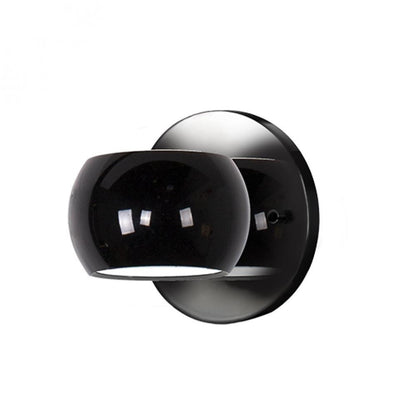 Kuzco Lighting Inc Flux 4-in LED Wall Sconce Gloss Black