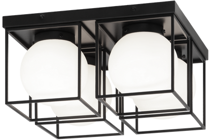 Matteo Lighting Squircle 4-Light Flush Mount Black