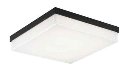 Matteo Lighting Kabu 11-in LED Flush Mount Black, Oxidized Black