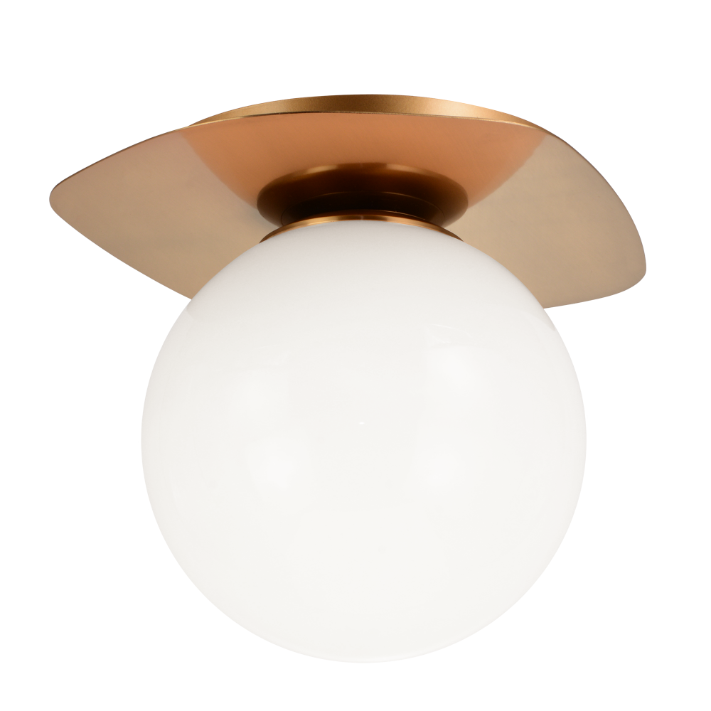 Matteo Lighting Razz 6-in Flush Mount Aged Brass