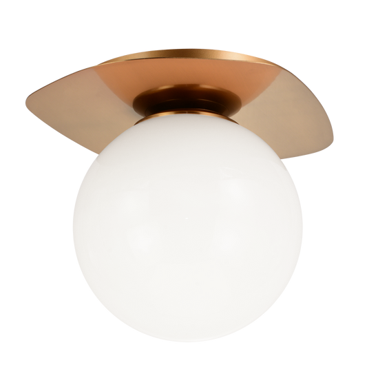 Matteo Lighting Razz 6-in Flush Mount Aged Brass