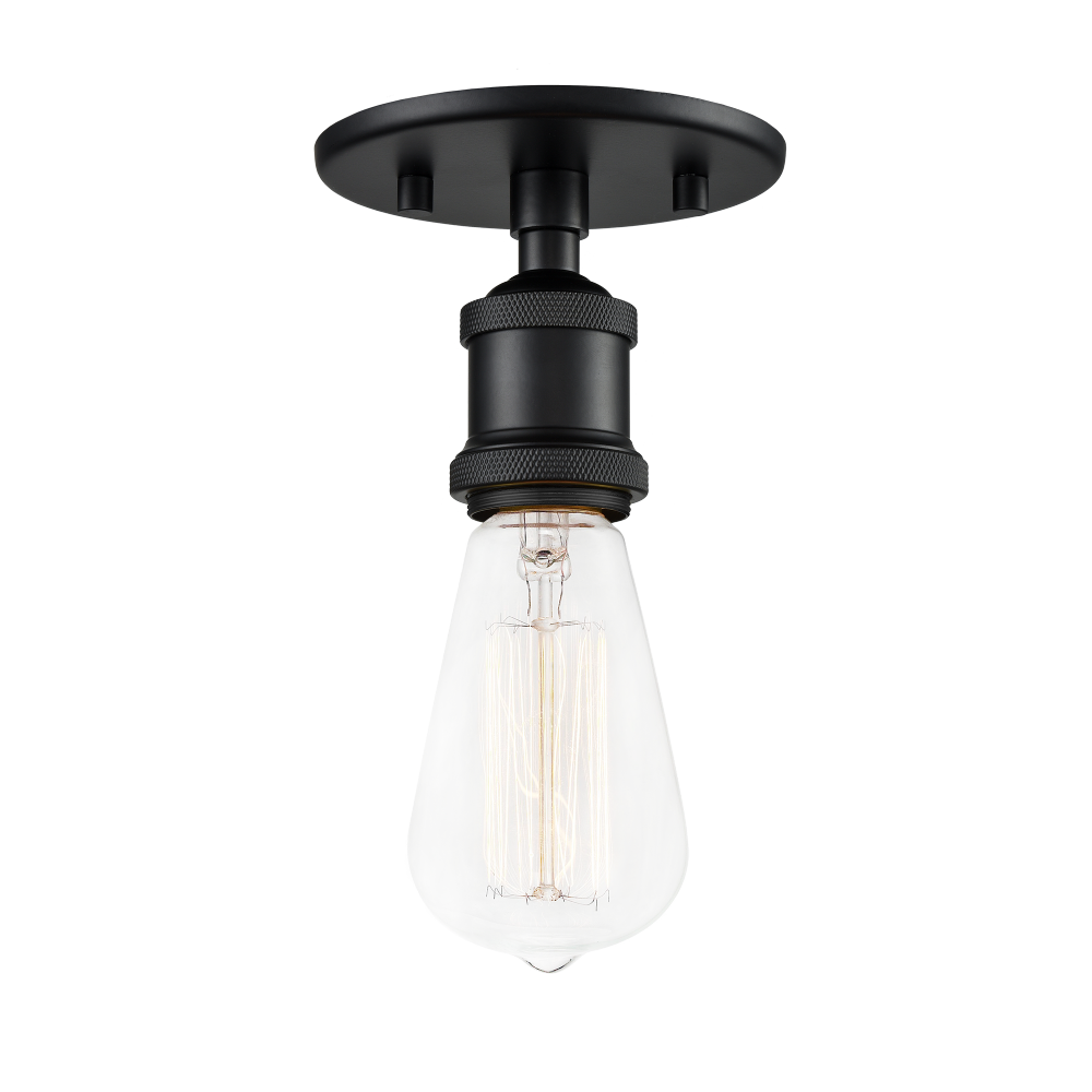 Matteo Lighting Bulstrodes Workshop Flush Mount Black