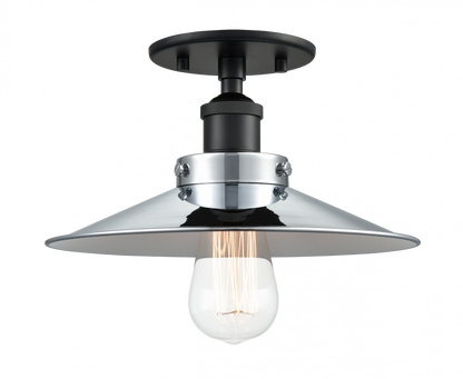 Matteo Lighting Bulstrodes Workshop 10-in Semi-Flush Mount Black