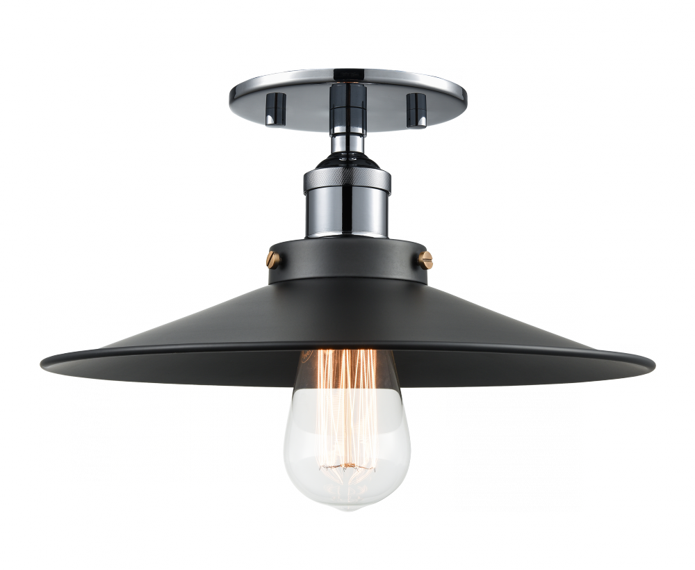 Matteo Lighting Bulstrodes Workshop 12-in Semi-Flush Mount Chrome