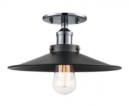 Matteo Lighting Bulstrodes Workshop 12-in Semi-Flush Mount Chrome