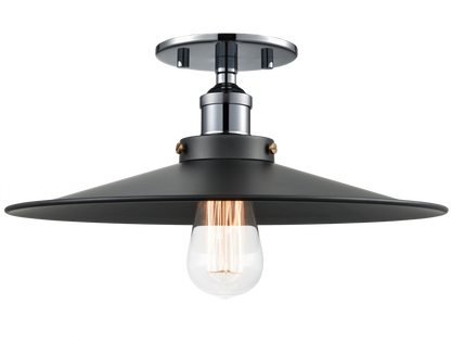 Matteo Lighting Bulstrodes Workshop 14-in Semi-Flush Mount Chrome