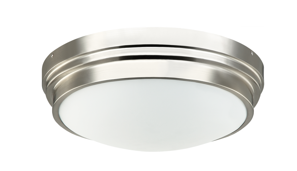 Matteo Lighting Fresh Colonial 14-in Flush Mount Brushed Nickel