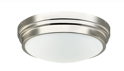 Matteo Lighting Fresh Colonial 14-in Flush Mount Brushed Nickel