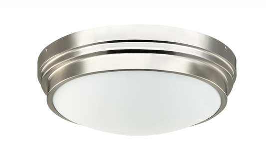 Matteo Lighting Fresh Colonial 14-in Flush Mount Brushed Nickel