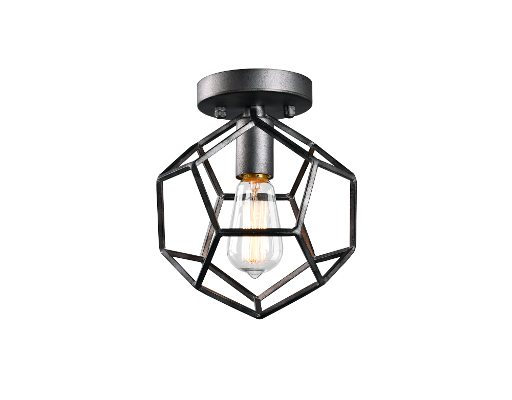 Matteo Lighting Geometry Semi-Flush Mount Black