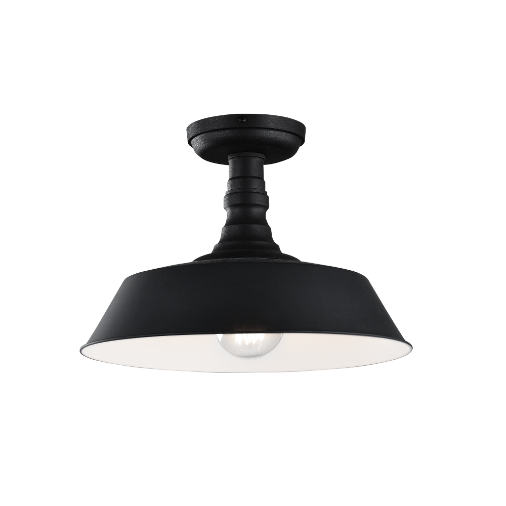 Matteo Lighting Scacchi 14-in Semi-Flush Mount Dark Gray