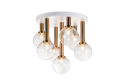 Matteo Lighting Stellar 7-Light Semi-Flush Mount Aged Brass