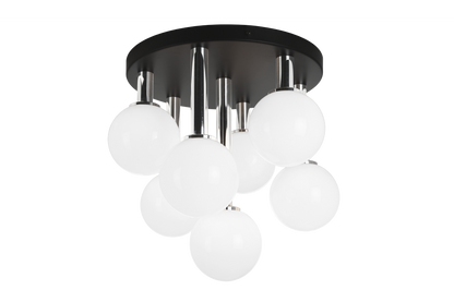 Matteo Lighting Stellar 7-Light Semi-Flush Mount Black