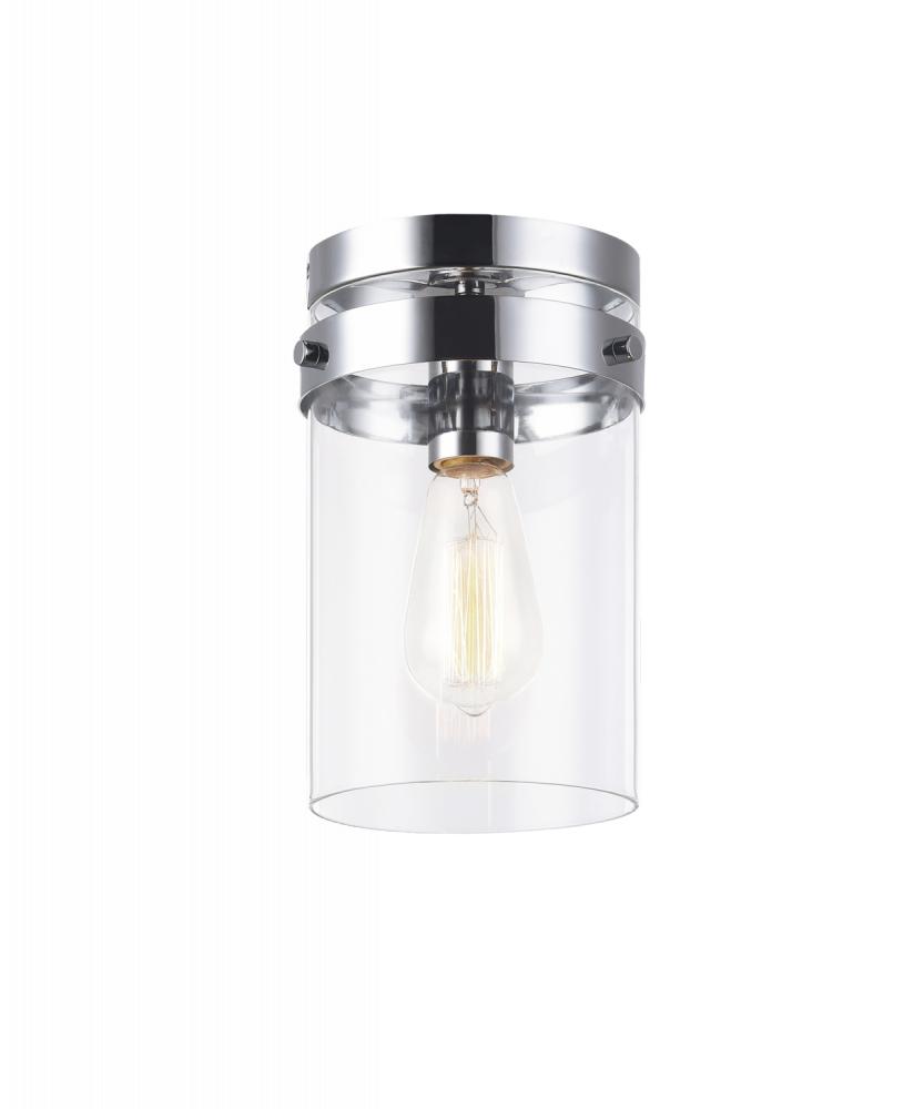 Matteo Lighting Zale 1-Light Flush Mount Chrome
